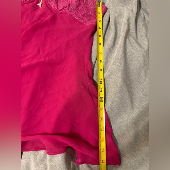 Seductive Wear By Cinema Etoile Night Gown Chemise Pink Lace Halter Slip Dress M - Picture 8 of 11